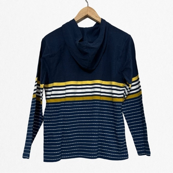 Billabong Boys Blue, Yellow and White Long Sleeve Hooded T -shirt Medium - Picture 2 of 2